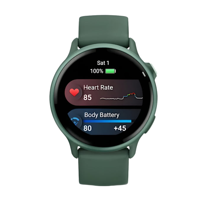 Garmin vívoactive® 6 Unisex AMOLED Display Up To 11 Days Of Battery Metallic Jasper Green With Jasper Green Band Health And Fitness GPS Smartwatch - 010-02985-02