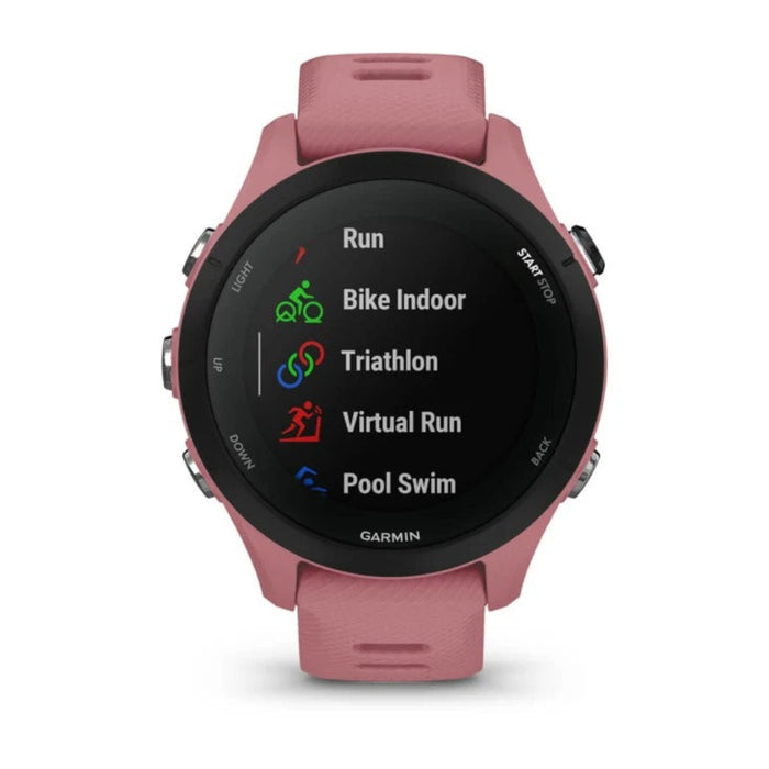 Garmin Forerunner® 255S Women's Light Pink Silicone Band Advanced Insights Long-Lasting Battery Smaller GPS Running Smartwatch - 010-02641-03