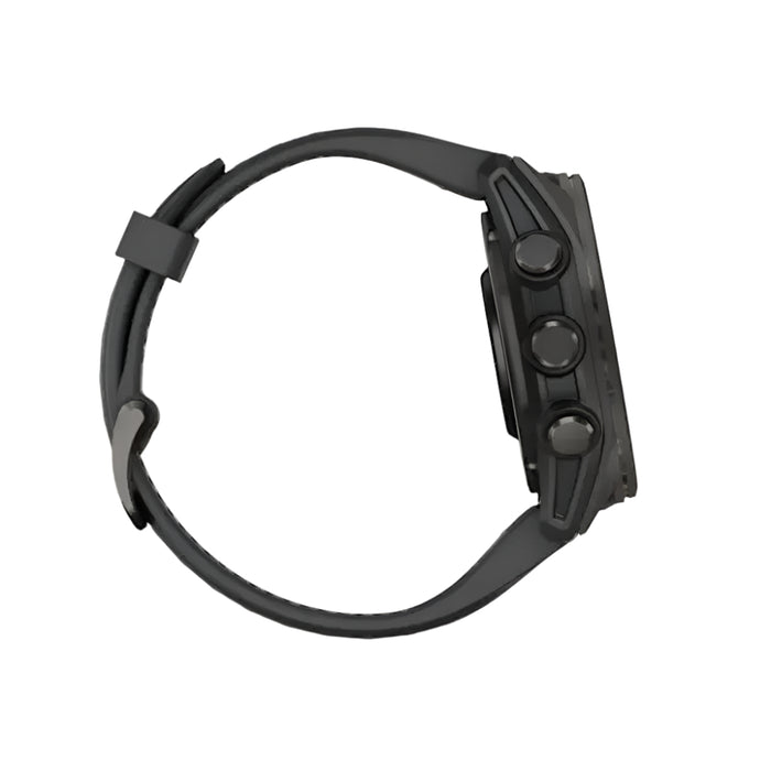 Garmin fēnix 8 Unisex Carbon Gray DLC Titanium with Pebble Gray Band Amoled Sapphire Long-Lasting Battery Life Dive-Rated Built-in LED Flashlight 43 Millimeters Premium Multisport GPS Smartwatch - 010-02903-20