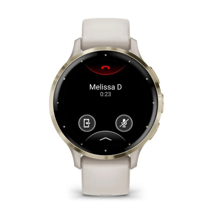 Garmin Venu 3S Ivory Silicone Band AMOLED Display Advanced Health and Fitness Features Up to 10 Days of Battery GPS Smartwatch - 010-02785-04
