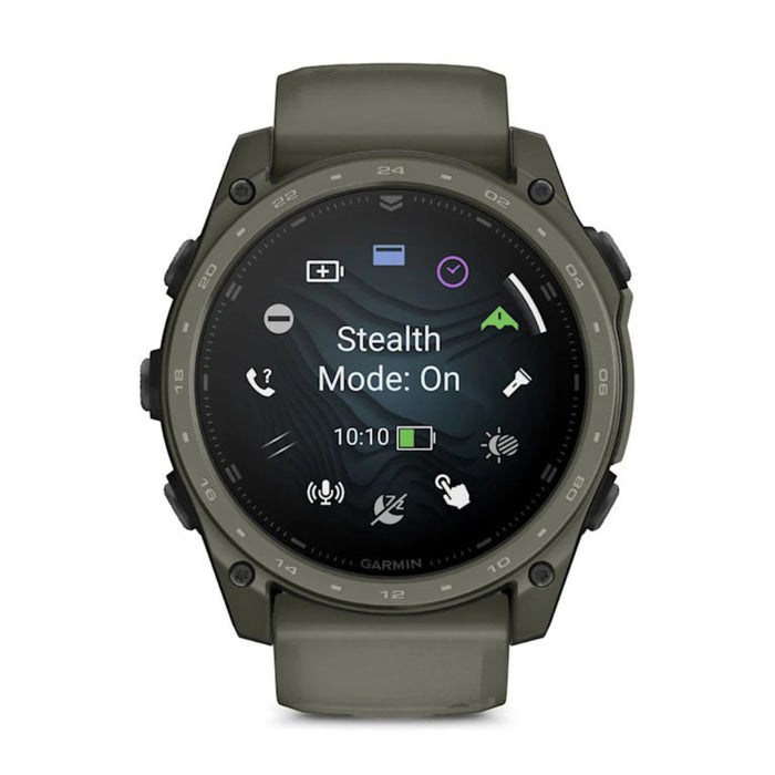 Garmin Tactix® 8 – 51MM Cerakote Unisex Olive Drab Premium Cerakote Coating AMOLED Display Applied Ballistics® Solver Premium Tactical GPS Smartwatch - 010-04553-10