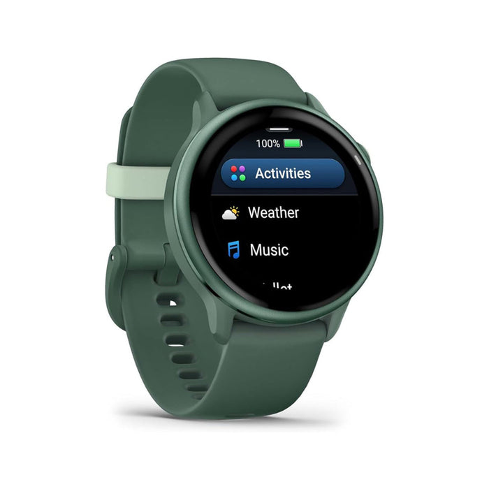Garmin vívoactive® 6 Unisex AMOLED Display Up To 11 Days Of Battery Metallic Jasper Green With Jasper Green Band Health And Fitness GPS Smartwatch - 010-02985-02
