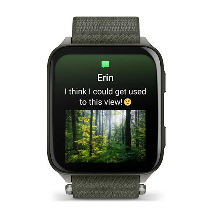 Garmin® Venu® X1 Unisex Moss With Titanium Caseback And Moss ComfortFit Nylon Band AMOLED Display Advanced Health And Fitness Features Thin And Lightweight GPS Smartwatch  - 010-02980-01