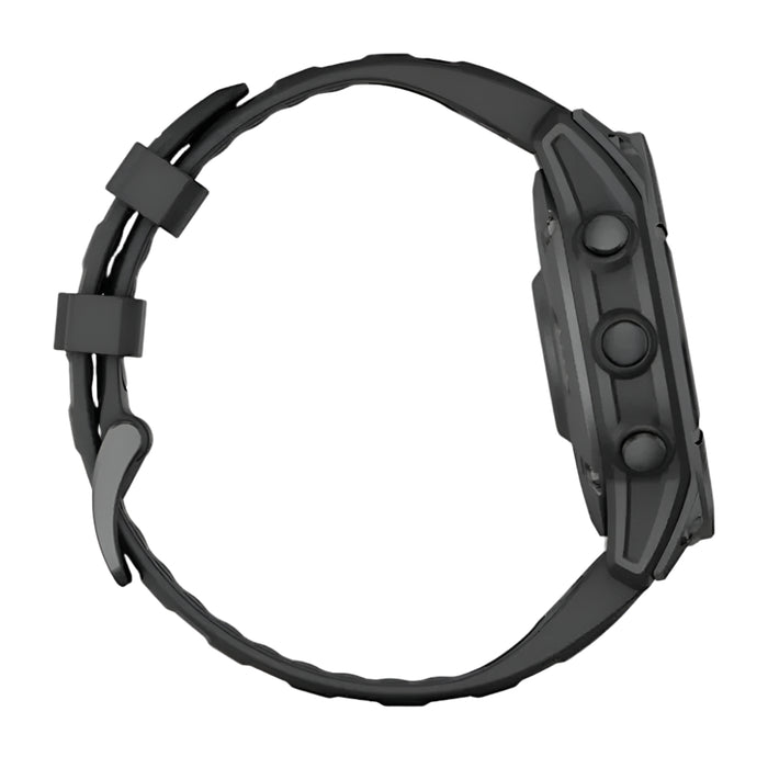 Garmin fēnix E Unisex Slate Gray Steel with Black Band Amoled Long-Lasting Battery Life 47 Millimeters Premium Multisport GPS Smartwatch - 010-03025-03