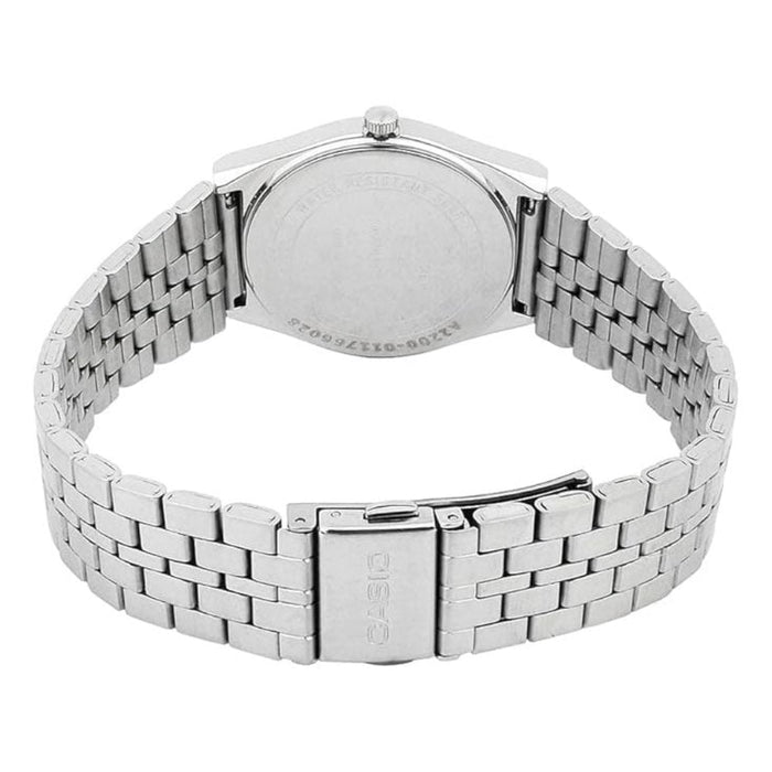 Casio Men's Pink dial Silver Band Analog Quartz Watch - MTP-B145D-4AVDF