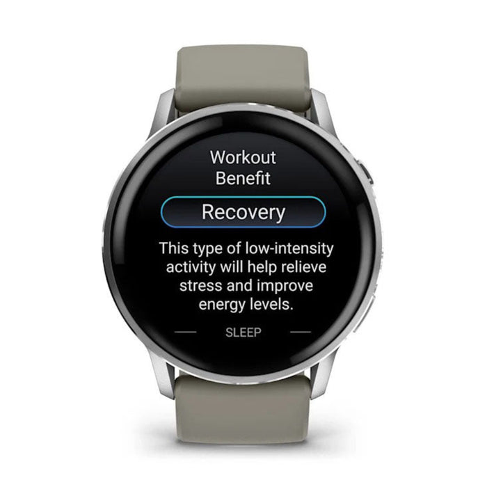 Garmin Venu® 4 - 45mm Unisex Silver With Silver Gray Silicone Band Bright And Colorful Display Built-in Flashlight 12 Days Of Battery Life Advanced Health And Fitness GPS Smartwatch - 010-03014-01