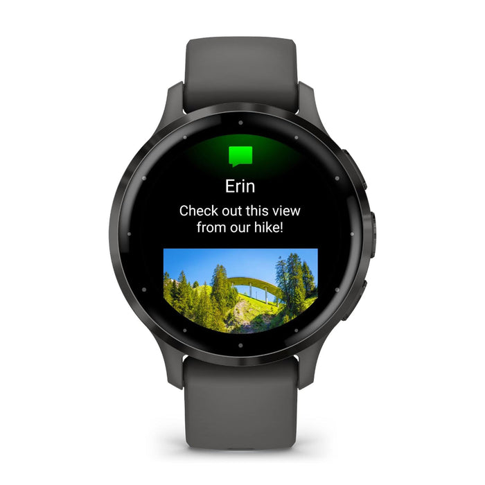 Garmin Venu 3S AMOLED Display Pebble Gray Silicone Band Advanced Health and Fitness Features Up to 10 Days of Battery GPS Smartwatch - 010-02785-00