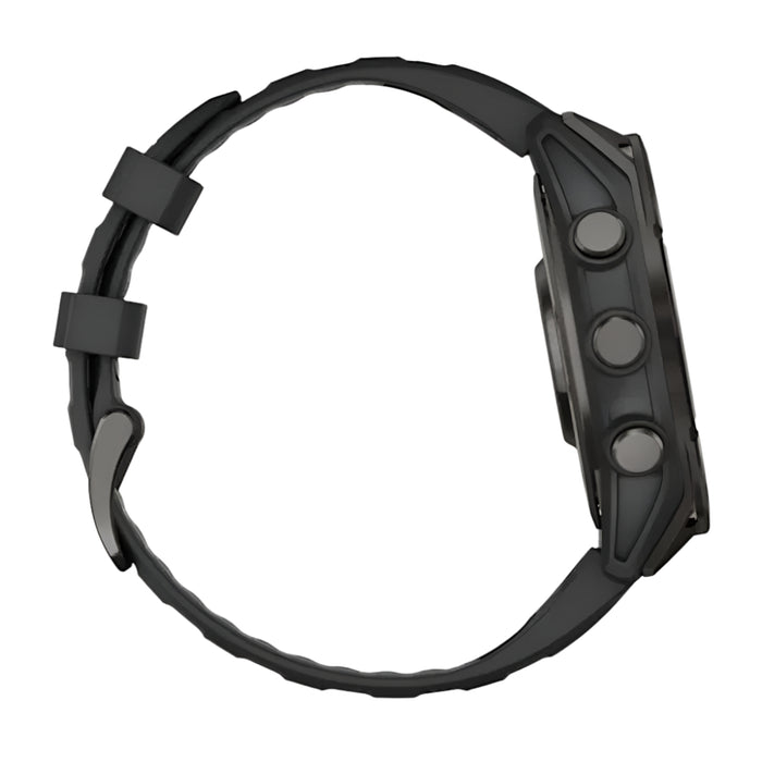 Garmin fēnix 8 Unisex Carbon Gray DLC Titanium with Pebble Gray Band Amoled Sapphire Long-Lasting Battery Life Dive-Rated Built-in LED Flashlight 47 Millimeters Premium Multisport GPS Smartwatch - 010-02904-20