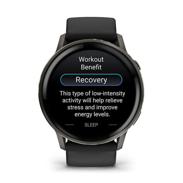 Garmin Venu® 4 - 45mm Unisex Slate with Black Silicone Band Bright And Colorful Display Built-in Flashlight 12 Days Of Battery Life Advanced Health And Fitness GPS Smartwatch - 010-03014-00