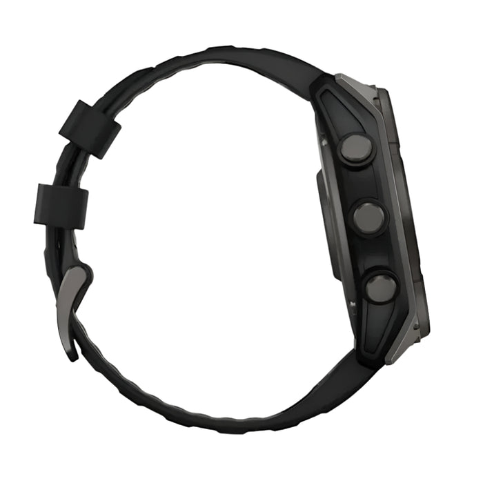 Garmin fēnix 8 Unisex Carbon Gray DLC Titanium with Pebble Gray Band Solar Amoled Sapphire Long-Lasting Battery Life Dive-Rated Built-in LED Flashlight 51 Millimeters Premium Multisport GPS Smartwatch - 010-02907-10