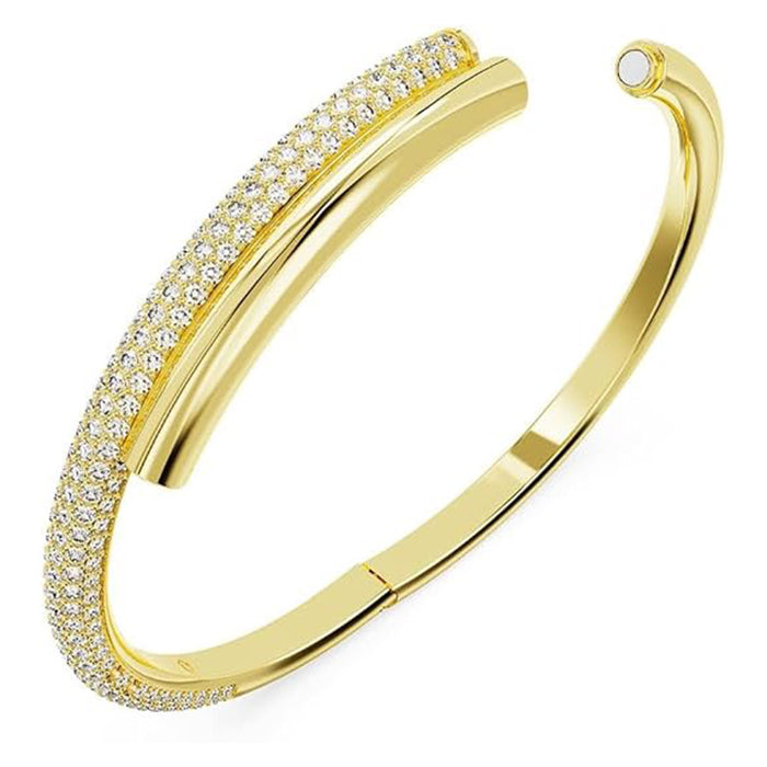 Swarovski Women's Gold-Tone Finish, Large Crystal Dextera Bangle Bracelet - 5674979