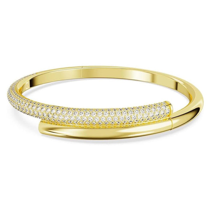 Swarovski Women's Gold-Tone Finish, Large Crystal Dextera Bangle Bracelet - 5674979