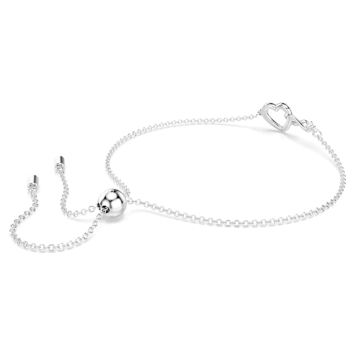 Swarovski Women's White Crystals Rhodium Plated Infinity Heart Bracelet - 5524421