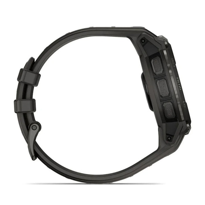 Garmin Instinct® Unisex Charcoal With Charcoal Silicone Band Crossover AMOLED Analog Watch Hands And Bright AMOLED Display Rugged Hybrid GPS Smartwatch  - 010-03398-00