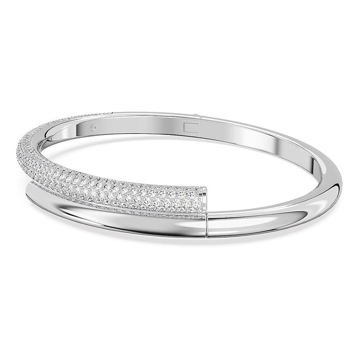 Swarovski Women's Rhodium Finish, Small Crystal Dextera Bangle Bracelet - 5674982