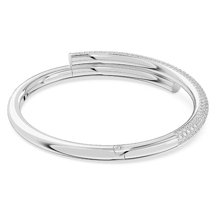 Swarovski Women's Rhodium Finish, Small Crystal Dextera Bangle Bracelet - 5674982
