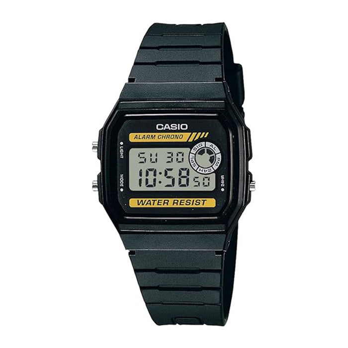Casio Men's Gray Dial Black Resin Band G-Series Digital Quartz Watch - F-94WA-9HDG
