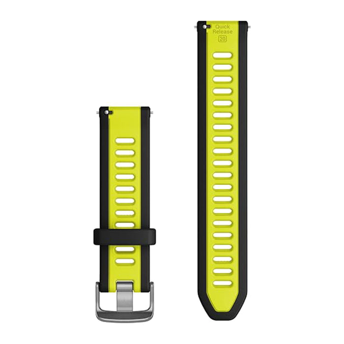 Garmin Unisex Amp Yellow Silicone 20 MM Quick Release Watch Band - 010-11251-AL