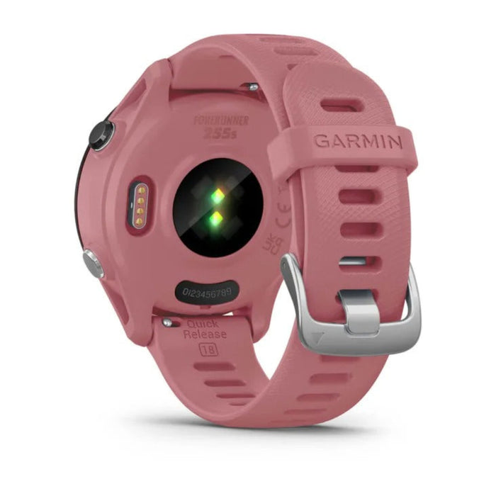 Garmin Forerunner® 255S Women's Light Pink Silicone Band Advanced Insights Long-Lasting Battery Smaller GPS Running Smartwatch - 010-02641-03