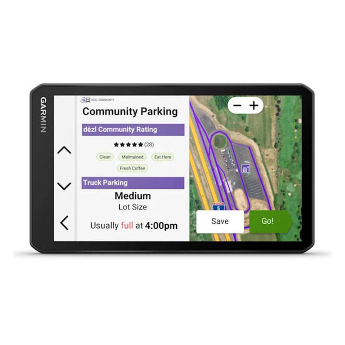 Garmin dezl OTR720 Unisex Black Custom Truck Routing Satellite Imagery Wind Speed Community-Shared Loading Docks & Parking Availability Large 7-Inch GPS Navigator - 010-02924-00