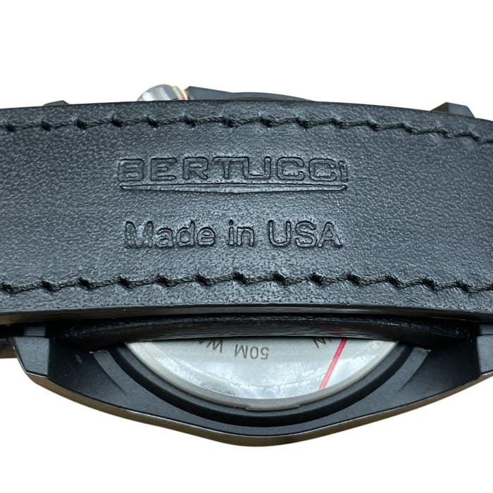 Bertucci Unisex Black Dial Black Leather Band Analog Field FOB DX3 Watch - A0033