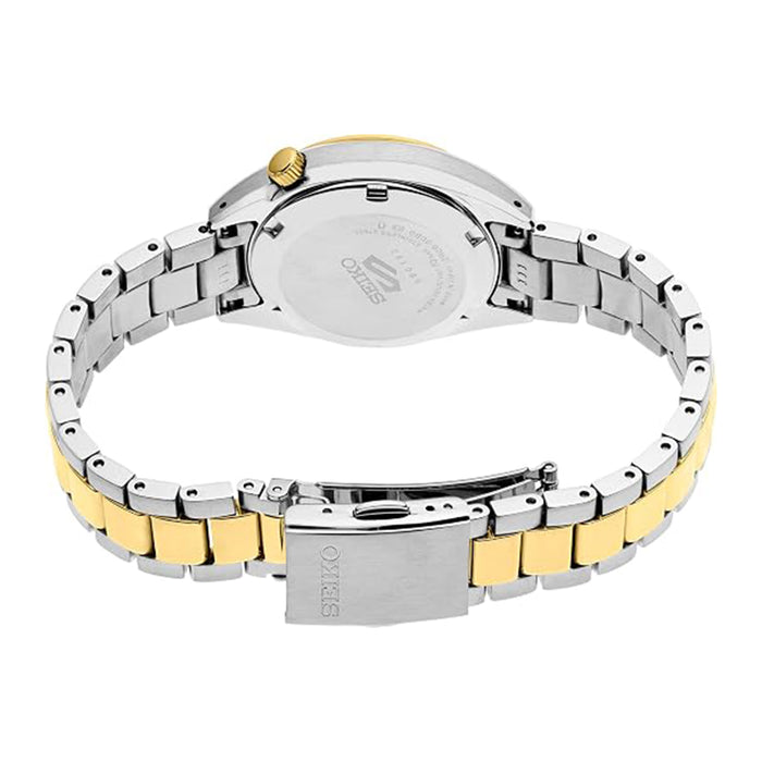 Seiko Women's Silver Dial Silver/Gold Stainless Steel Band 5 Sports Automatic Analog Watch - SRE024