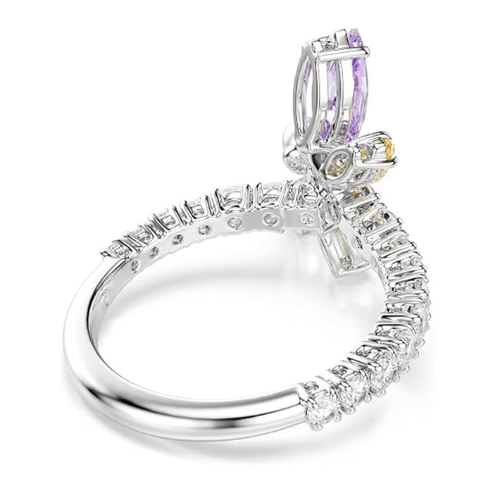 Swarovski Multicolor Size 6.75 Crystal Mixed Cut Rhodium Finished x Ariana Grande x Dragonfly Motif Ring - 5737366