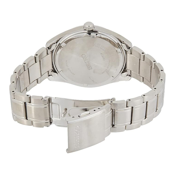 Seiko Men's Silver Dial with Sunray Finish Stainless Steel Band Essentials Quartz Watch - SUR307