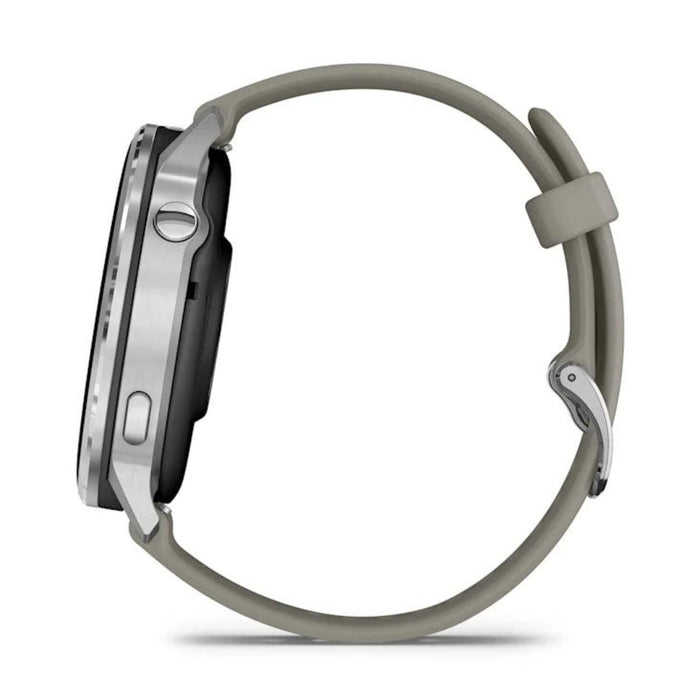 Garmin Venu® 4 - 45mm Unisex Silver With Silver Gray Silicone Band Bright And Colorful Display Built-in Flashlight 12 Days Of Battery Life Advanced Health And Fitness GPS Smartwatch - 010-03014-01