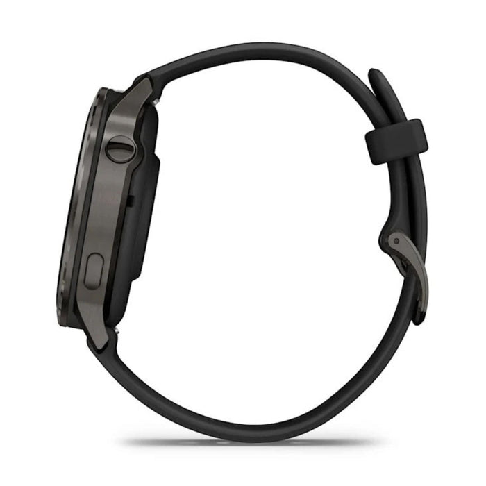 Garmin Venu® 4 - 41mm Unisex Slate With Black Silicone Band Bright And Colorful Display Built-in Flashlight 10 Days Of Battery Life Advanced Health And Fitness GPS Smartwatch - 010-03013-02