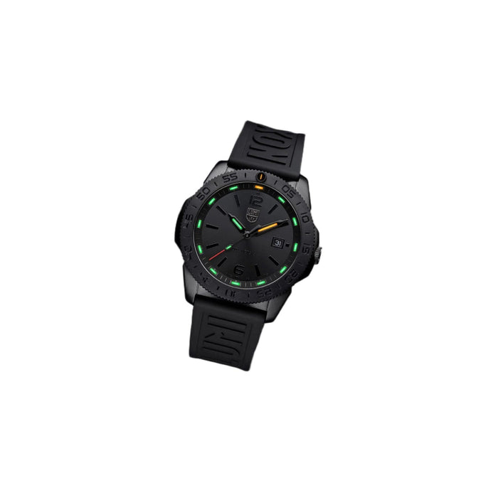 Luminox Men's Black Dial Black Rubber Cut-To-Fit Band Analog Swiss Quartz Pacific Diver Watch - XS.3121.BO.1