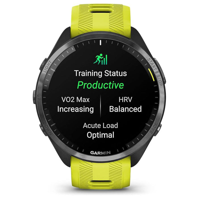 Garmin Unisex Colorful Amoled Display Training Metrics Recovery Insights Amp Yellow Black Forerunner 965 Running Smartwatch - 010-02809-02