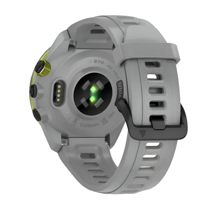 Garmin Approach S70 Black Ceramic Bezel with Powder Gray Silicone Band 42mm Premium GPS Golf Watch - 010-02746-01