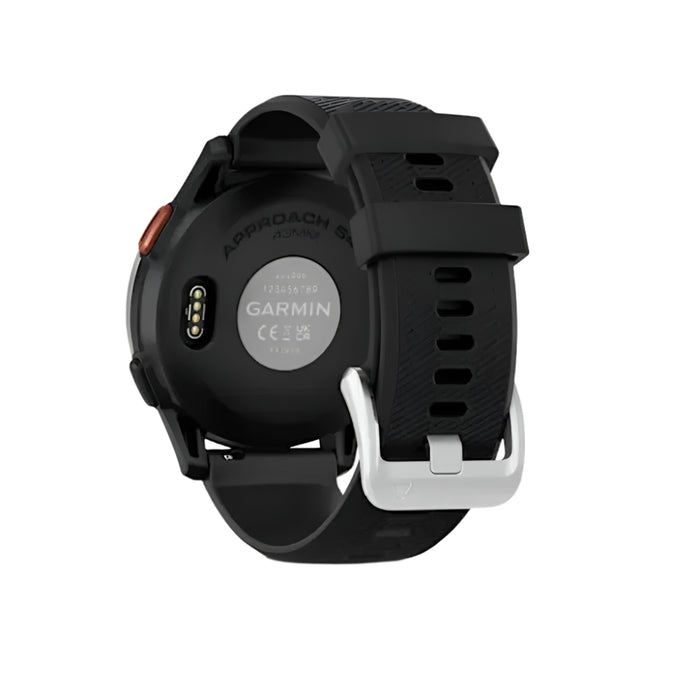 Garmin Approach® S44 Unisex Silver Aluminum Bezel with Twilight Silicone Band Amoled Display On-Course Features Essential Golf GPS Smartwatch - 010-03009-01
