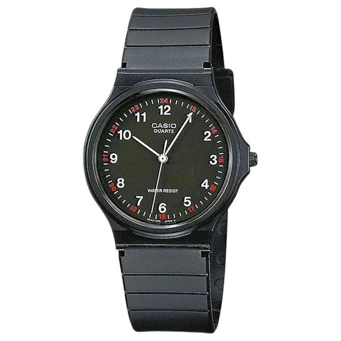 Casio Women's Multicolor plain Dial Multicolor Stainless Steel Band MDV-107D Analog-Digital Automatic Watch - MQ-24-1BLDF