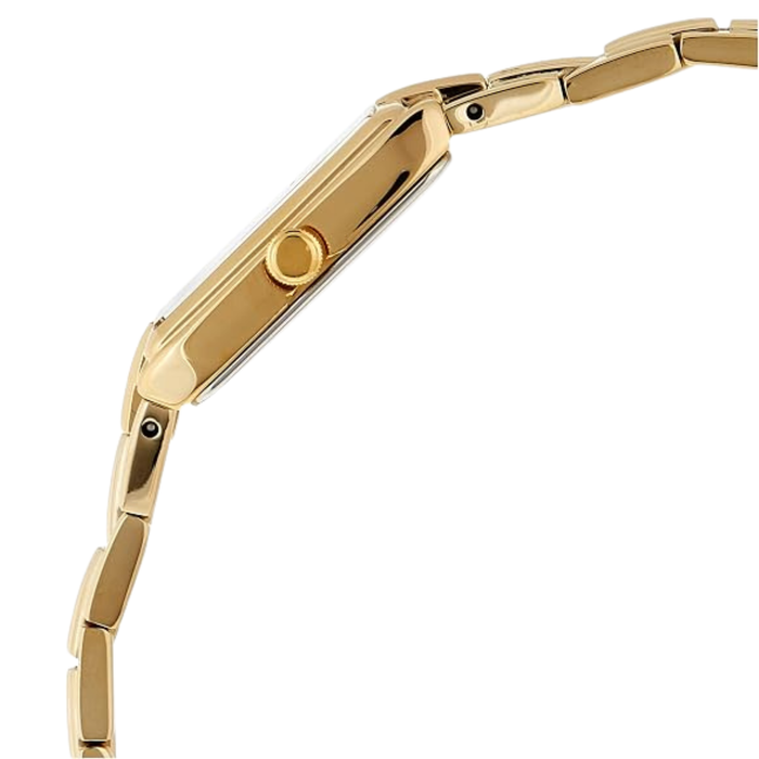Seiko Women's Beige Champagne Dial Gold Stainless Stainless Steel Analog Japanese Quartz Watch - SWR048