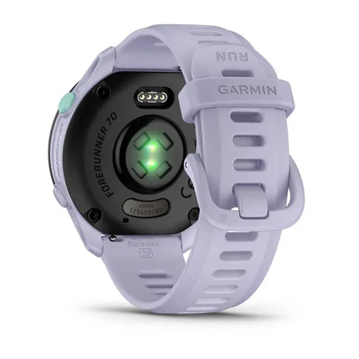 Garmin Unisex Black Dial Forerunner® 70 Easy-to-Use GPS Running with Cool Lavendar Silicone Band Smartwatch - 010-04307-03