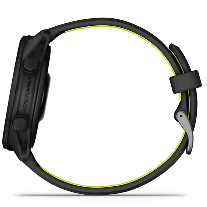 Garmin Unisex Black Dial Forerunner® 170 Music Easy-to-Use GPS Running with Black/Amp Yellow Band Silicone Band Smartwatch - 010-03920-10