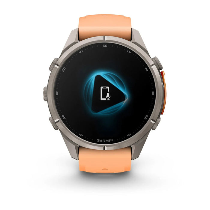 Garmin fēnix® 9 Pro 43mm Unisex Shell Pink/Autumn Orange Titanium With Orange Silicone Band AMOLED Display Premium Connected Multisport GPS Smartwatch - 010-04335-05