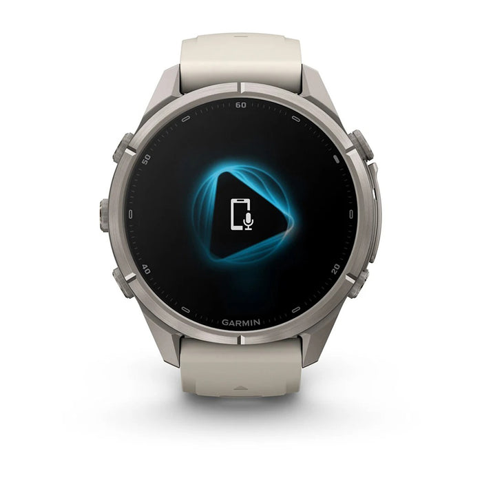 Garmin fēnix® 9 Pro 43mm Unisex Fog Gray Titanium With Dark Sandstone Silicone Band AMOLED Display Premium Connected Multisport GPS Smartwatch - 010-04335-85