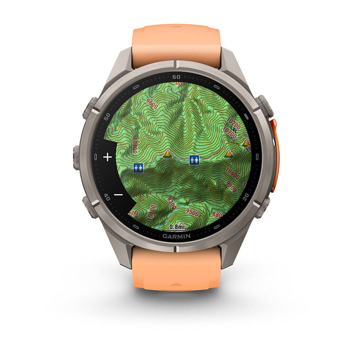 Garmin fēnix® 9 Pro 43mm Unisex Shell Pink/Autumn Orange Titanium With Orange Silicone Band AMOLED Display Premium Connected Multisport GPS Smartwatch - 010-04335-05