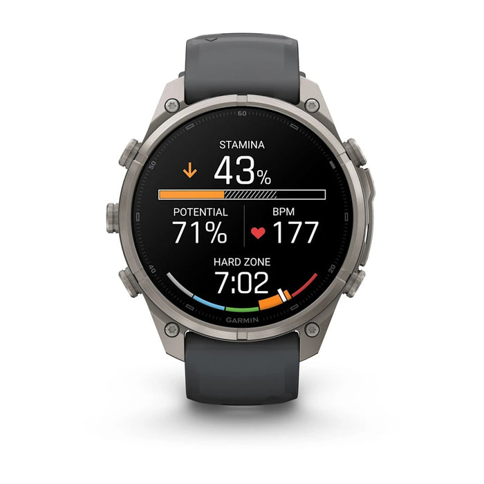 Garmin fēnix® 9 Pro 51mm Unisex Graphite Titanium with Black Silicone Band AMOLED Display Premium Connected Multisport GPS Smartwatch - 010-04337-25