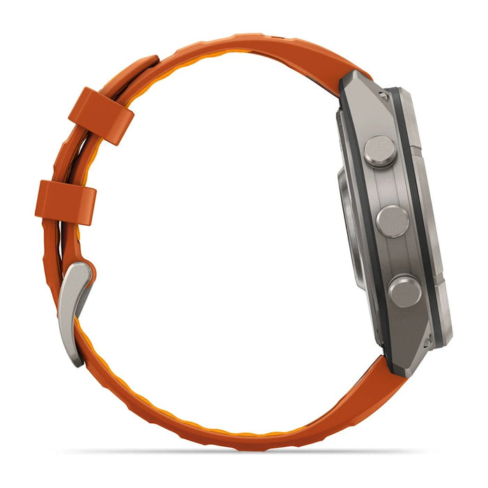 Garmin fēnix® 9 Pro 47mm Unisex Autumn Orange Titanium With Spark Orange Silicone Band AMOLED Display inReach® Technology Premium Connected Multisport GPS Smartwatch - 010-04336-00