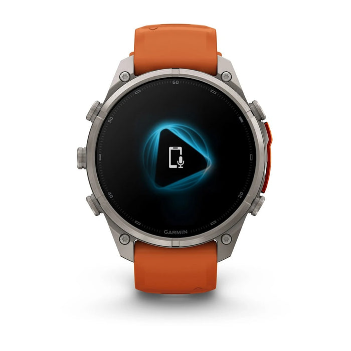 Garmin fēnix® 9 Pro 47mm Unisex Autumn Orange Titanium With Spark Orange Silicone Band AMOLED Display Premium Connected Multisport GPS Smartwatch - 010-04336-05