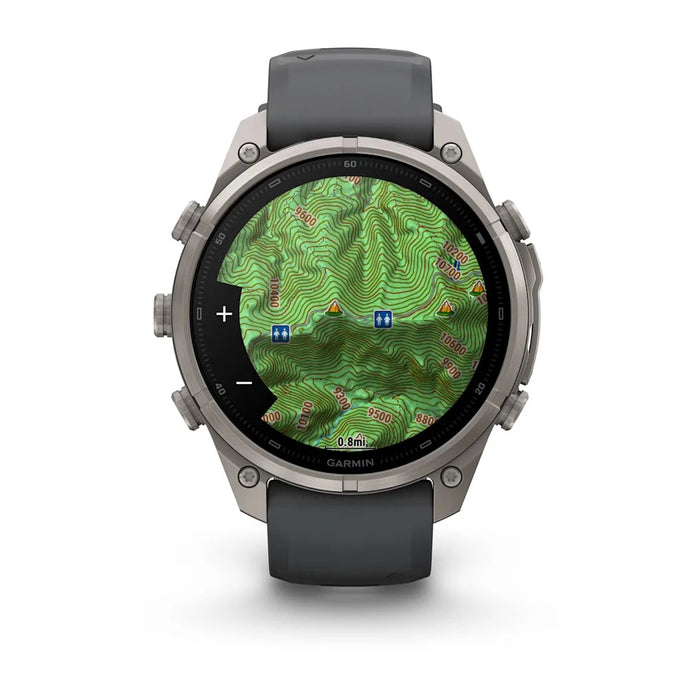 Garmin fēnix® 9 Pro 51mm Unisex Graphite Titanium with Black Silicone Band AMOLED Display Premium Connected Multisport GPS Smartwatch - 010-04337-25