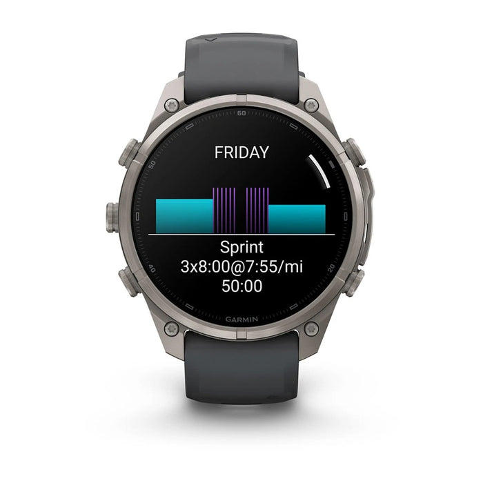 Garmin fēnix® 9 Pro 51mm Unisex Graphite Titanium with Black Silicone Band AMOLED Display inReach® Technology Premium Connected Multisport GPS Smartwatch - 010-04337-20