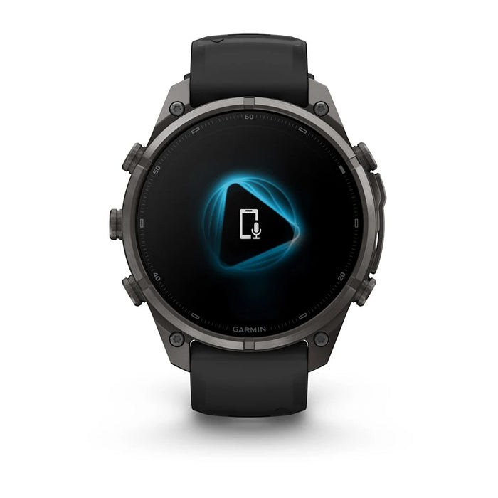 Garmin fēnix® 9 Pro 47mm Unisex Black/Pebble Gray DLC Titanium With Black Silicone Band AMOLED Display Premium Connected Multisport GPS Smartwatch - 010-04336-15