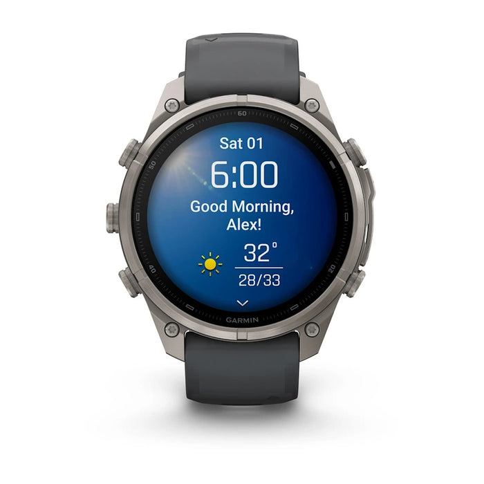 Garmin fēnix® 9 Pro 51mm Unisex Graphite Titanium with Black Silicone Band AMOLED Display Premium Connected Multisport GPS Smartwatch - 010-04337-25
