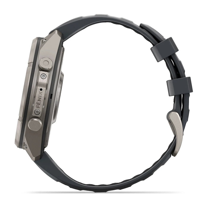 Garmin fēnix® 9 Pro 51mm Unisex Graphite Titanium with Black Silicone Band AMOLED Display inReach® Technology Premium Connected Multisport GPS Smartwatch - 010-04337-20