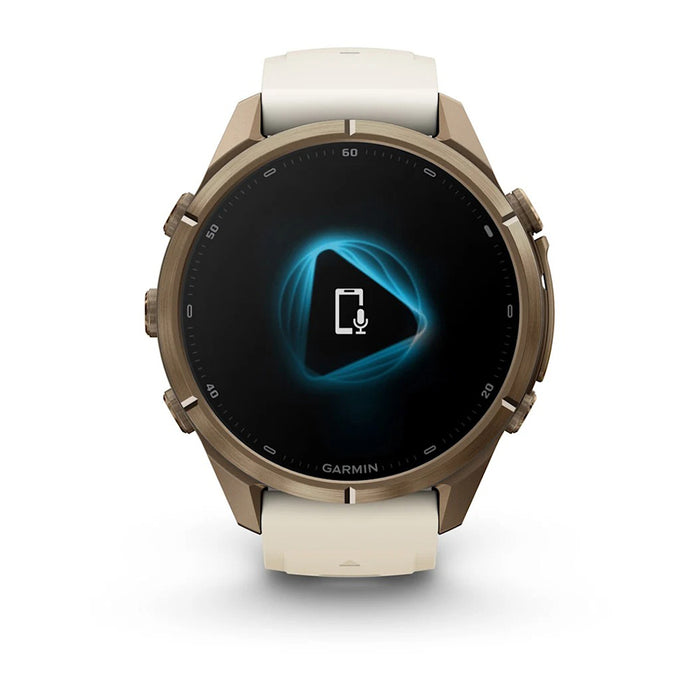 Garmin fēnix® 9 Pro 43mm Unisex Cream/Fog Gray Titanium With Gray Silicone Band AMOLED Display inReach® Technology Premium Connected Multisport GPS Smartwatch - 010-04335-20